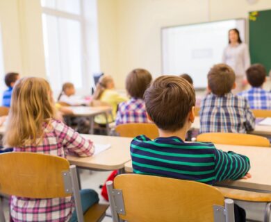 children in classroom